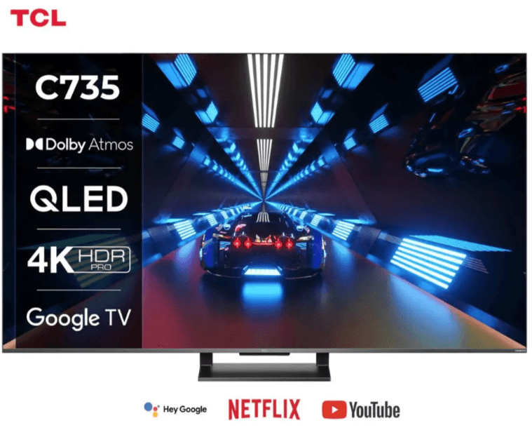 QLED 4K Smart TV, 144Hz, 164cm, TCL