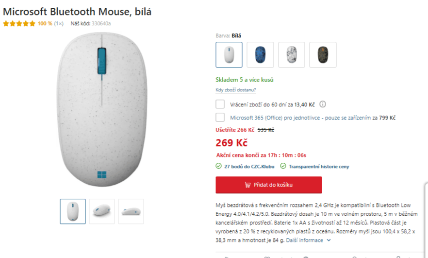 BT myš Microsoft 
