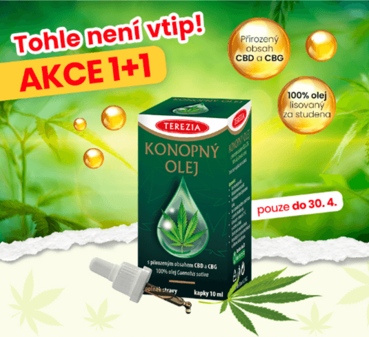 Konopný olej 10ml - 1+1 zdarma