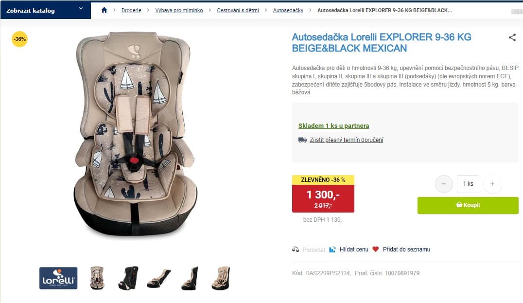 Dětská autosedačka Lorelli Explorer 9-36 kg