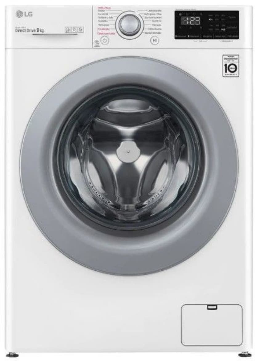 Parní pračka LG, A, 9 kg, 1360 ot./min