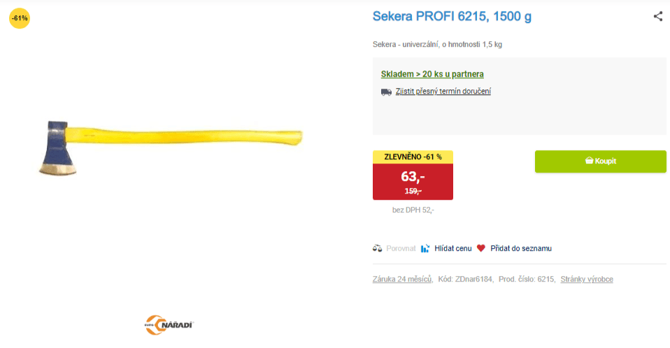 Sekera Profi, 1,5 kg