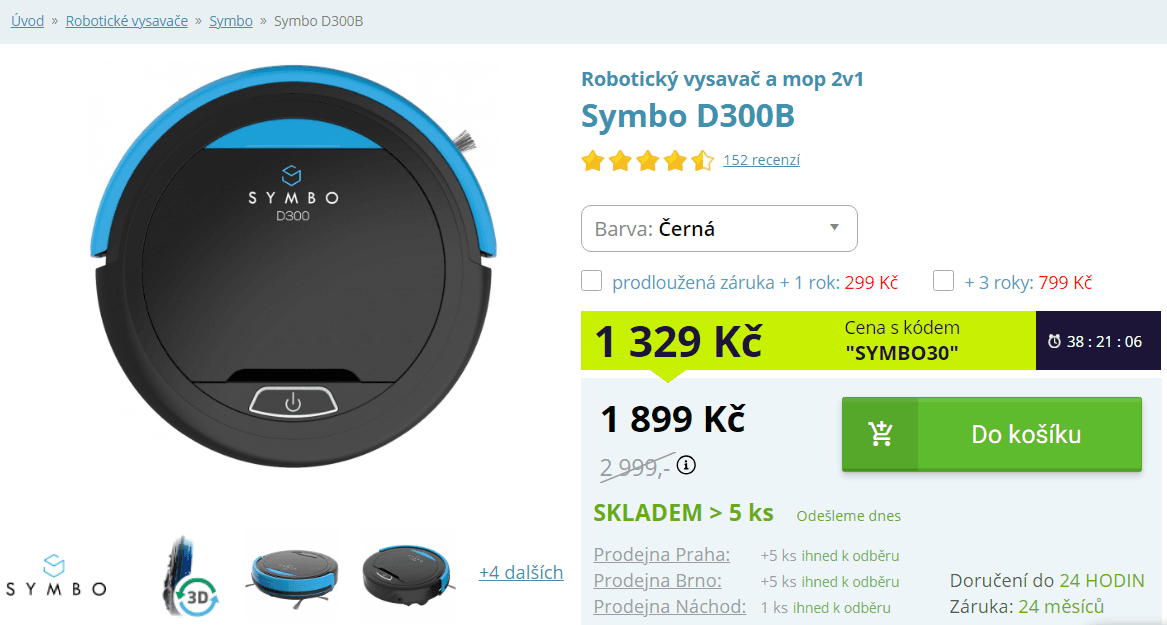 Robotický vysavač a mop 2v1 Symbo