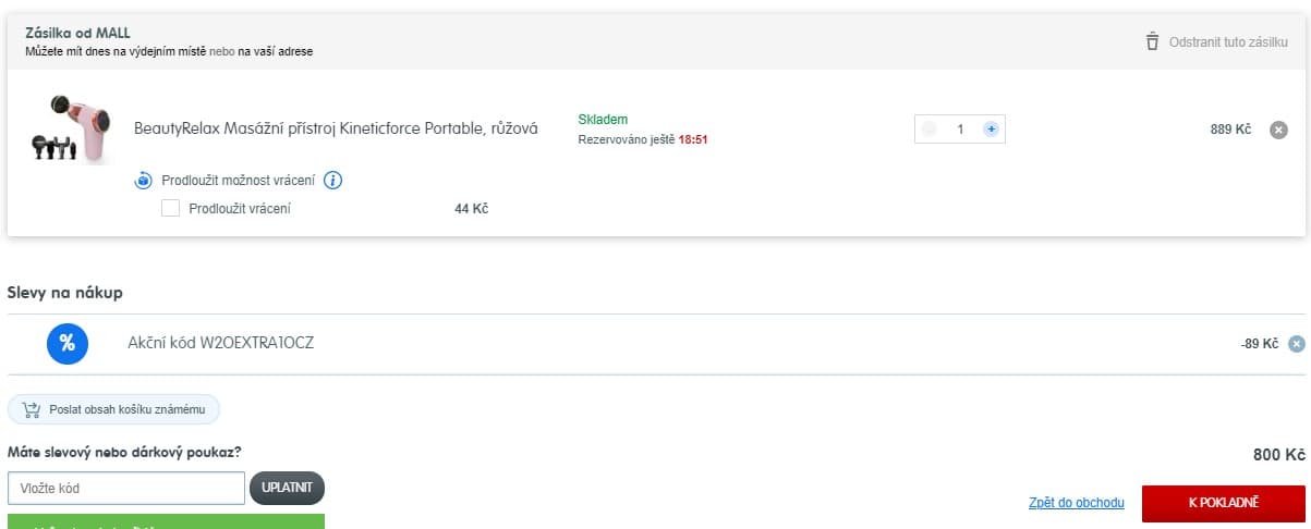 Masážní přístroj Kineticforce Portable