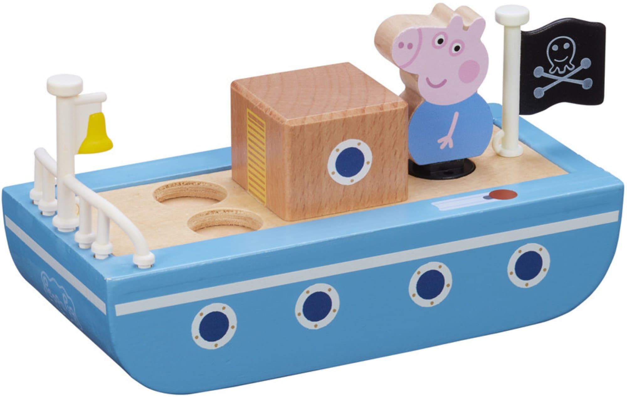 Loď dřevěná Peppa Pig + figurka