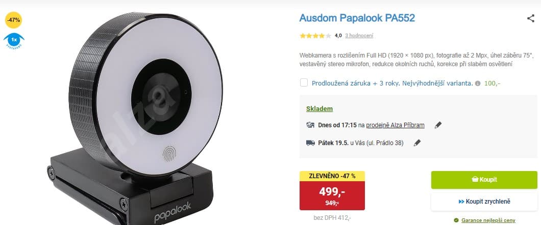 Full HD webkamera Ausdom Papalook PA552