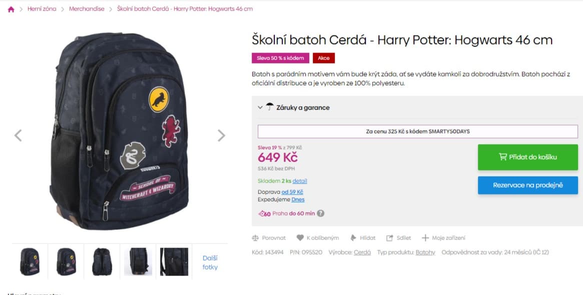 Školní batoh Cerdá - Harry Potter