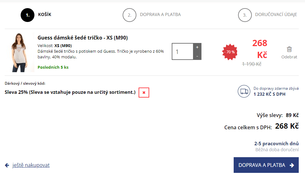 Sleva 25% na výprodej Guess a CK