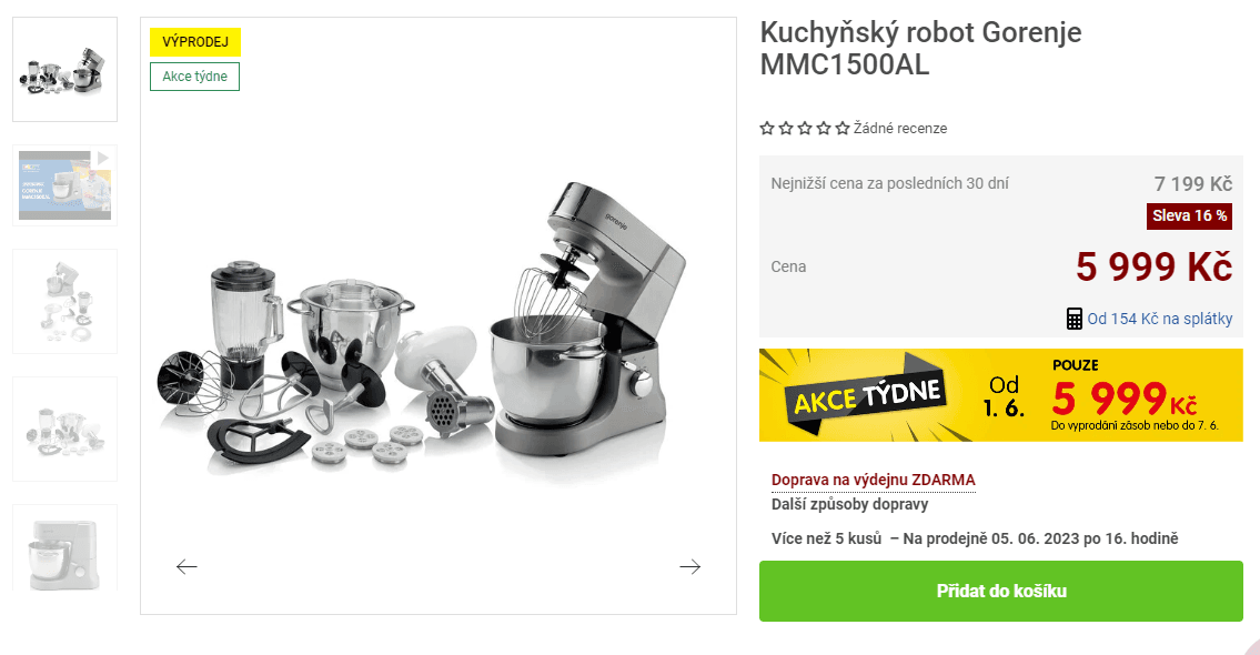 Kuchyňský robot Gorenje, planetární