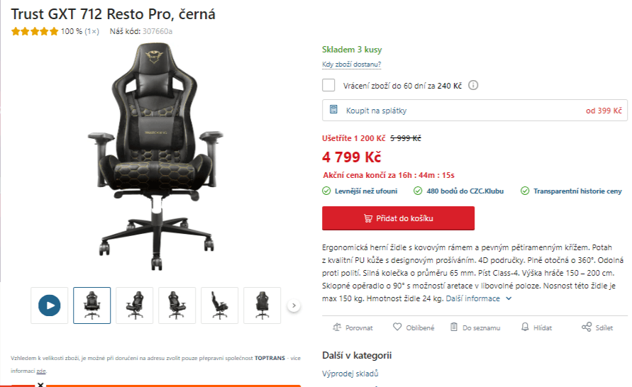 Herní křeslo Trust 