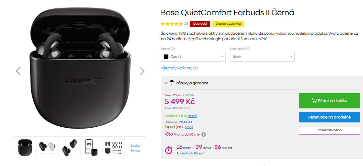 BT sluchátka Bose QuietComfort 