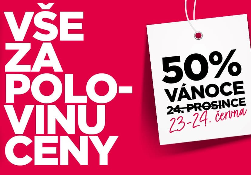 Sleva 50% na nákup nad 1000 Kč