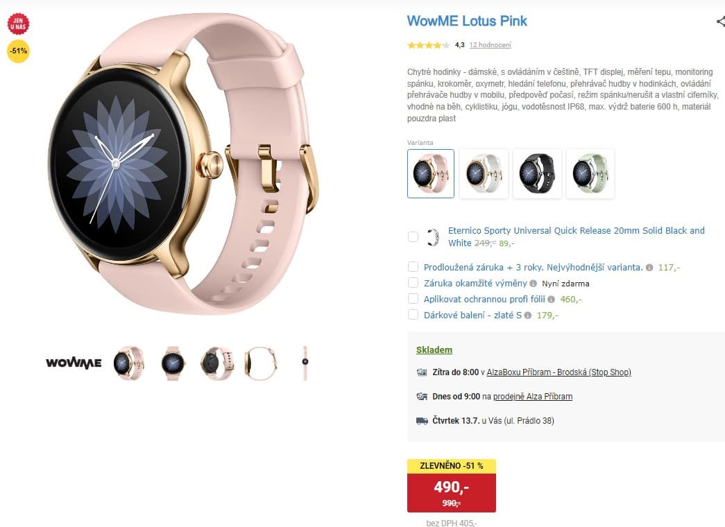 Chytré hodinky WowME Lotus