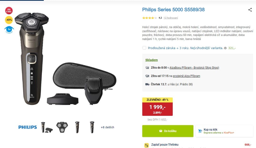 Holicí strojek Philips S5589/38, Wet&Dry
