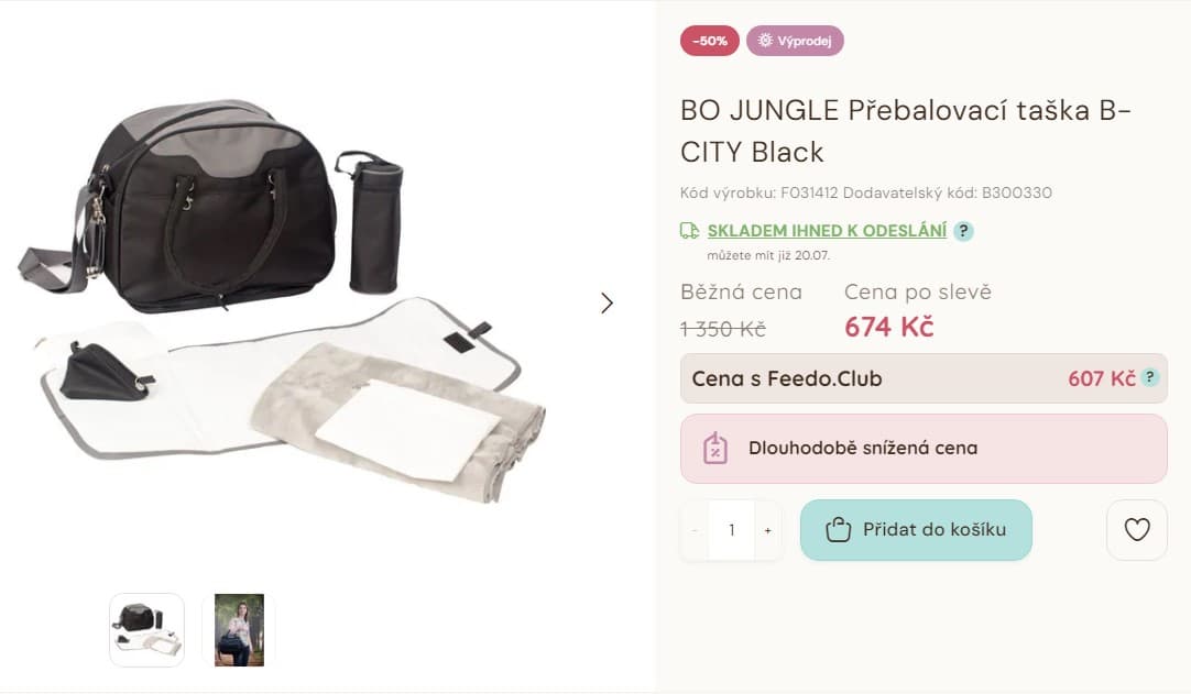 Přebalovací taška B-CITY, BO JUNGLE