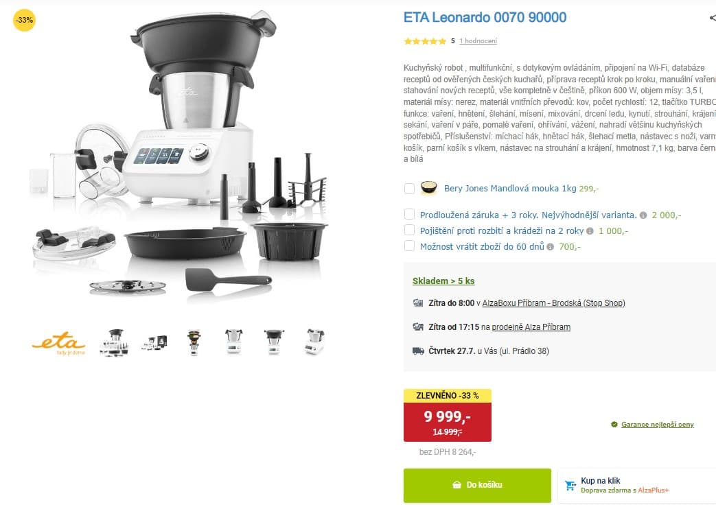 Multifunkční kuchyňský robot ETA Leonardo