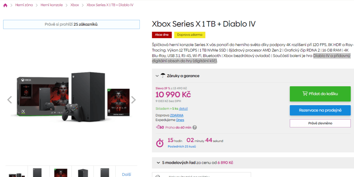 Konzole Xbox Series X + Diablo IV