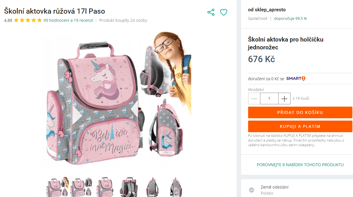 Školní taška pro 1. stupeň