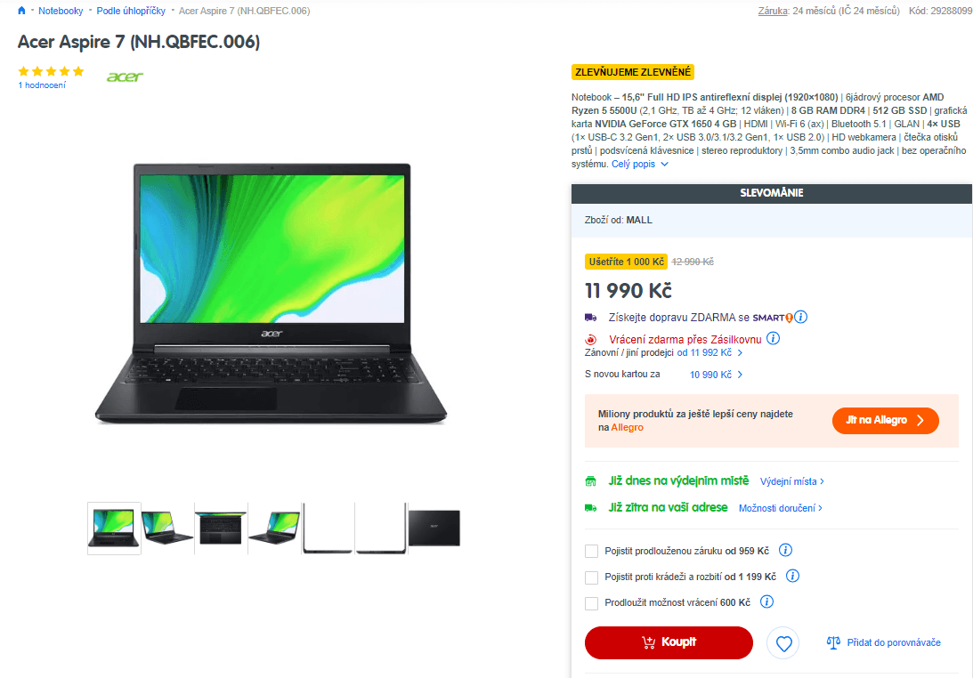 Acer, i5 4GHz, 8GB RAM, 4GB Nvidia