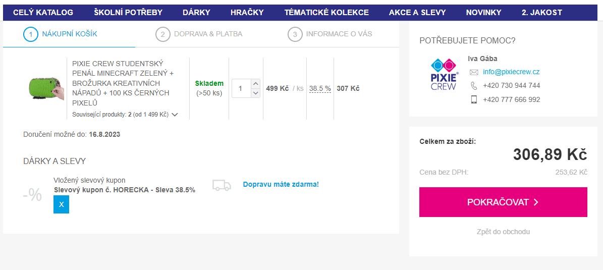 Sleva 38,5% na vše z Pixiecrew