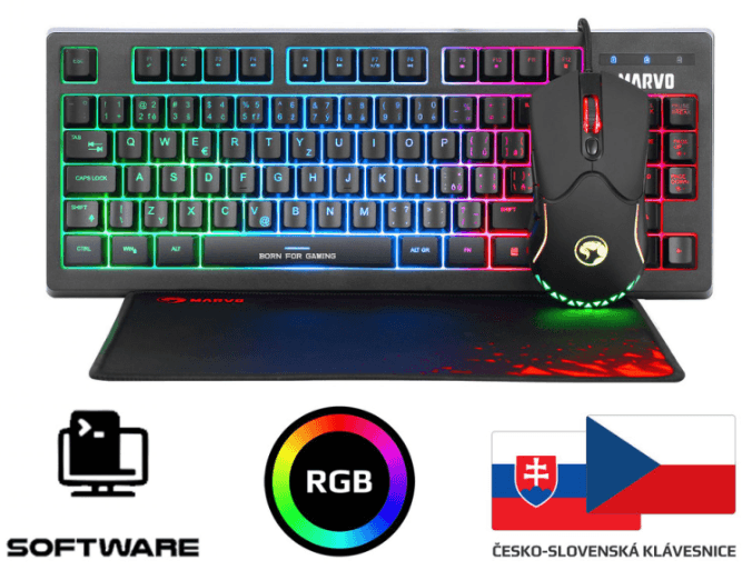 Herní set Marvo - klávesnice, myš, podložka