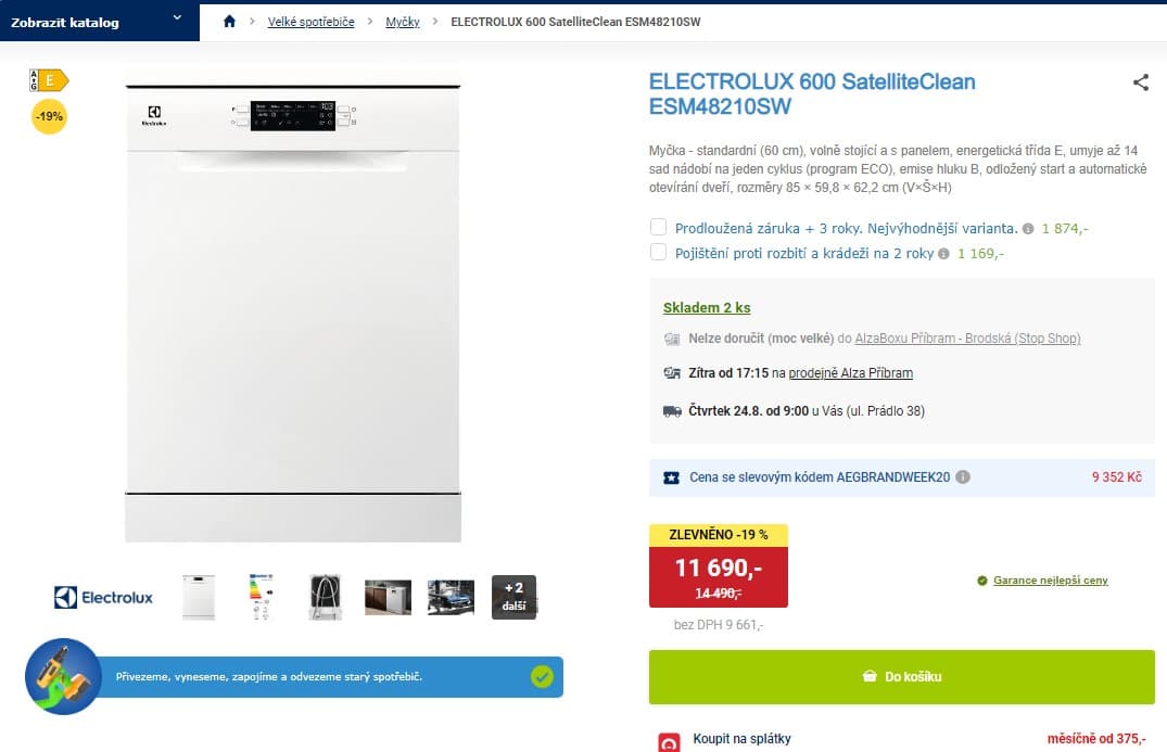 Myčka nádobí Electrolux, 14 sad, 60cm
