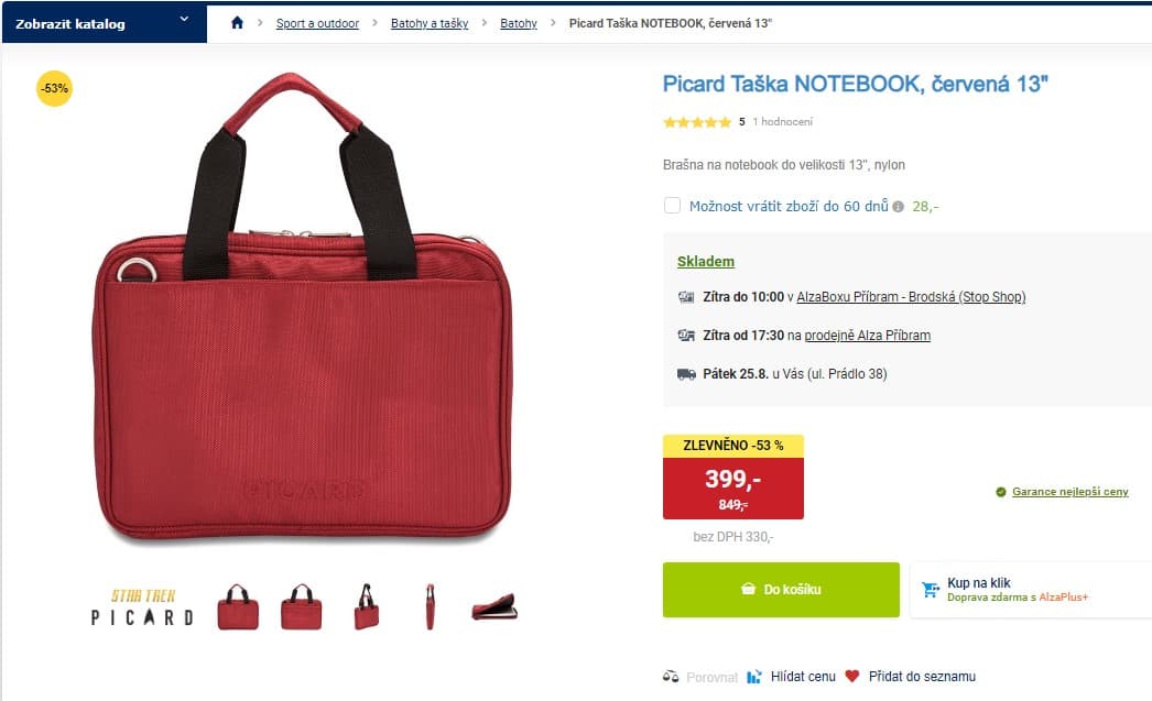 Taška na notebook Picard 13"