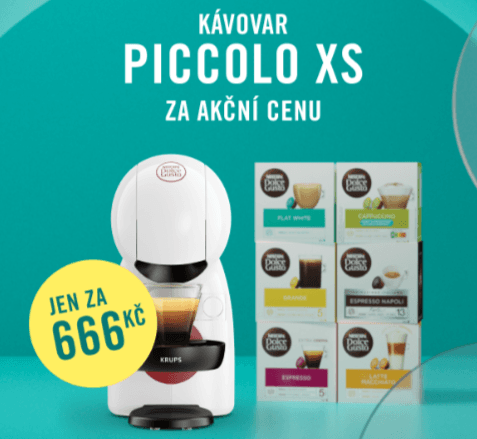 Kávovar k nákupu kapslí za 666 Kč