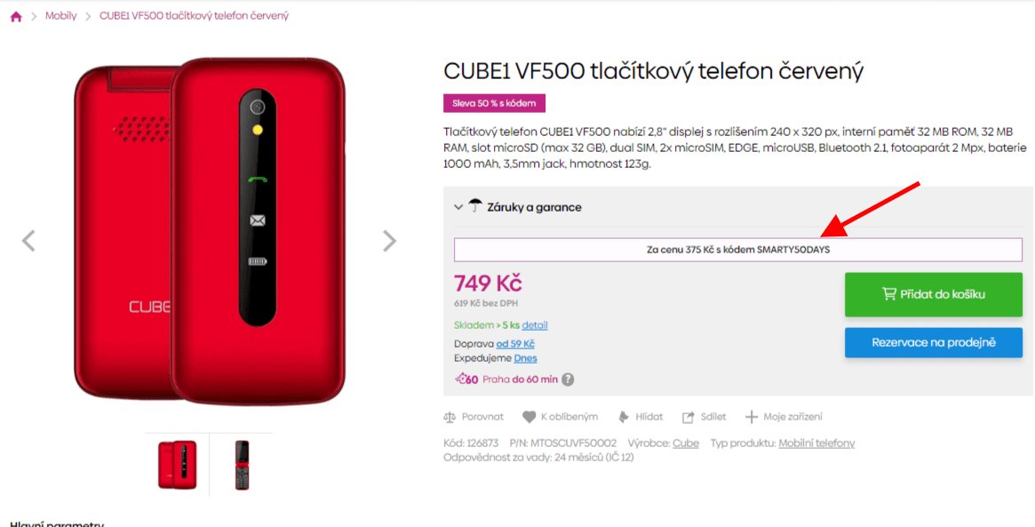 Klasický mobil V Cube1