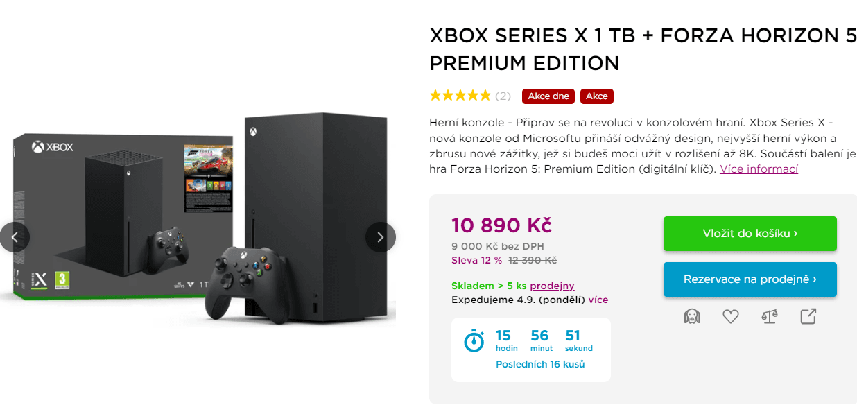 Konzole Xbox Series X + Forza Horizon