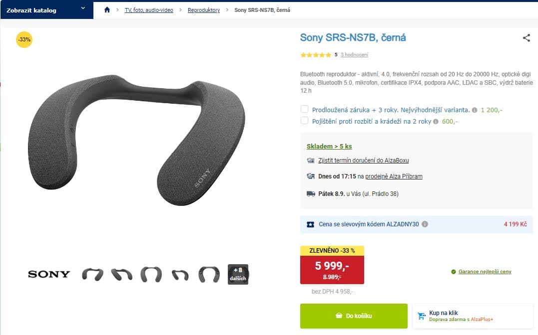 Bluetooth reproduktor Sony SRS-NS7