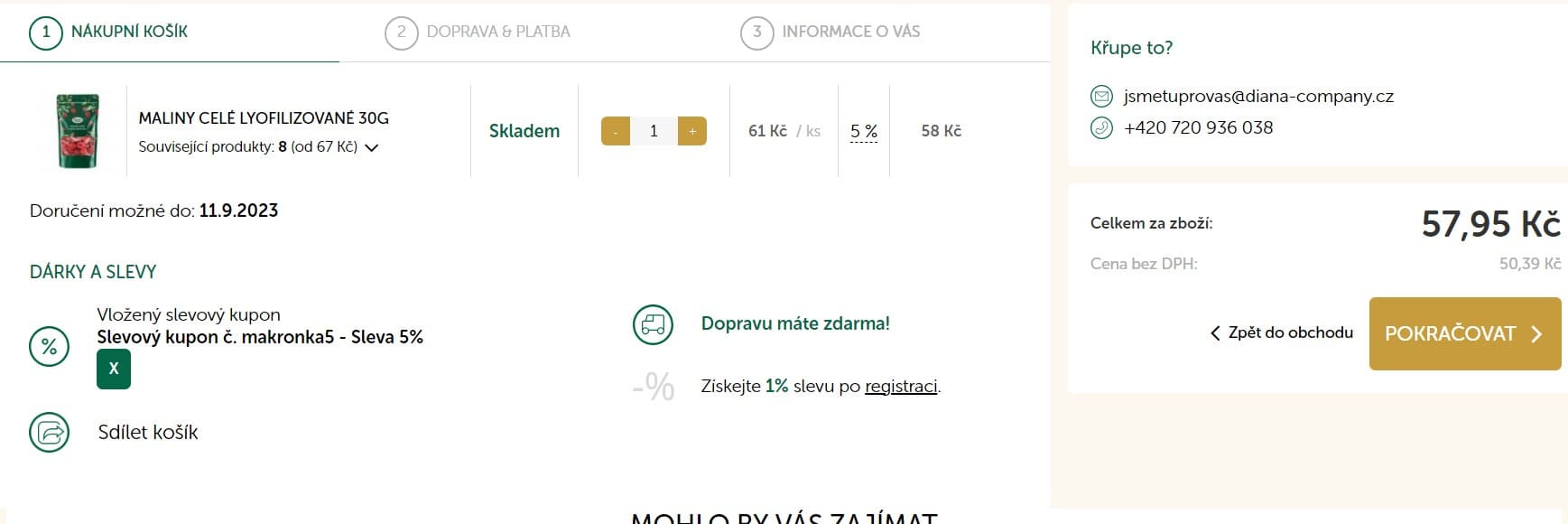 Diana - doprava zdarma na vše