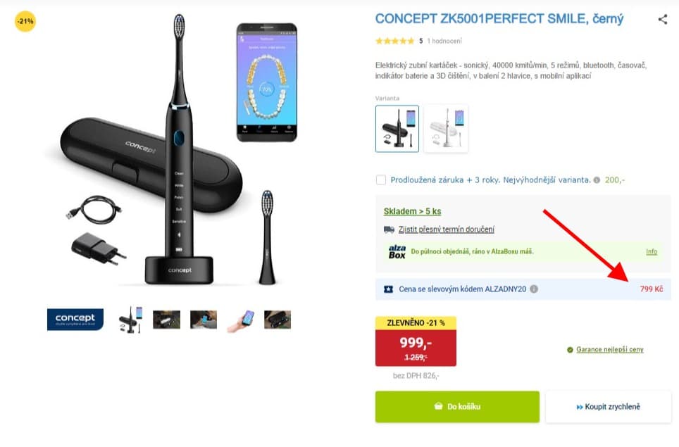 Sonický el. kartáček Concept, BT, 3D
