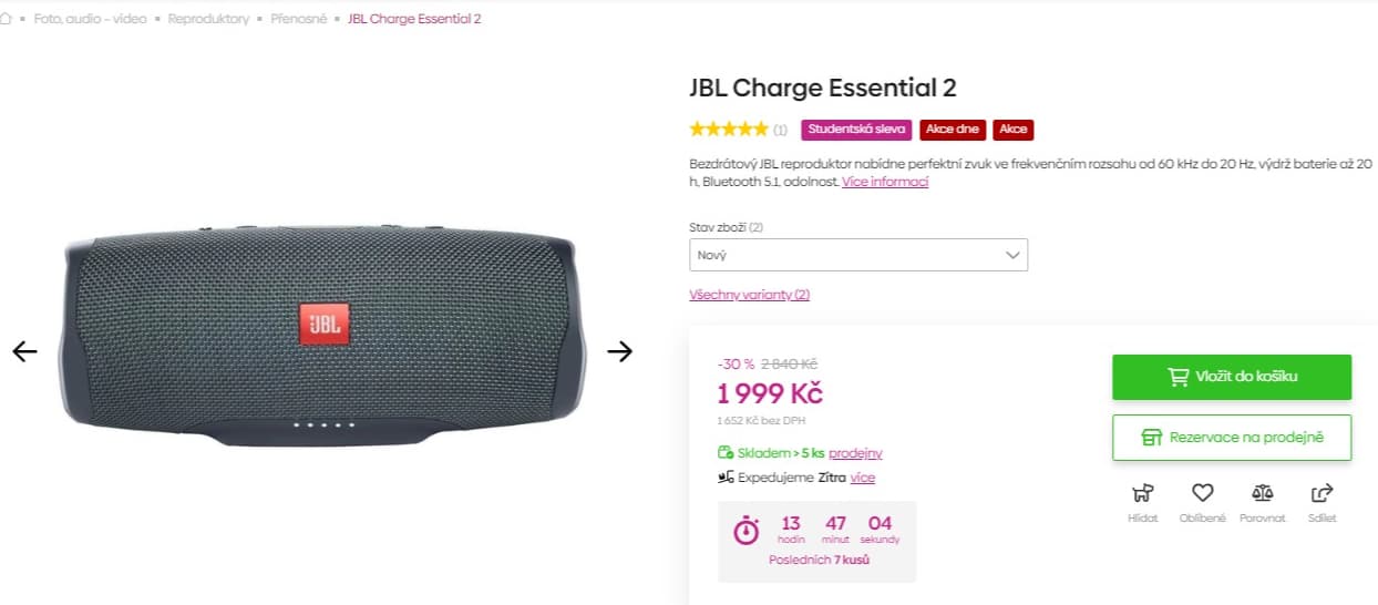 BT repro JBL Charge Essential 2