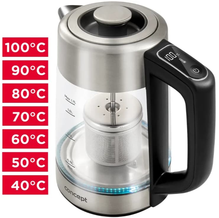 Konvice Concept, teploty, 1,7l., čaj