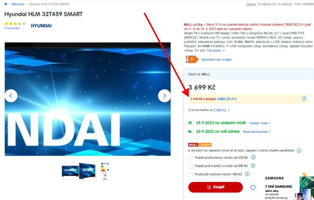 HD ready Smart TV, T2, 81cm, Hyundai
