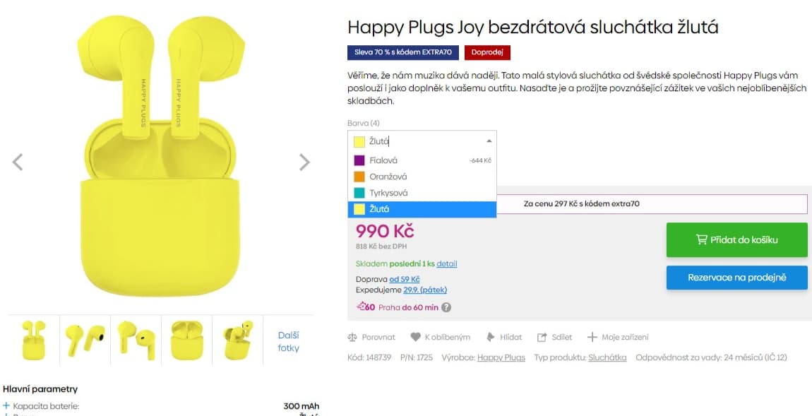 BT sluchátka Happy Plugs Joy