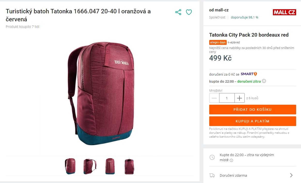 Městský batoh Tatonka City Pack 20
