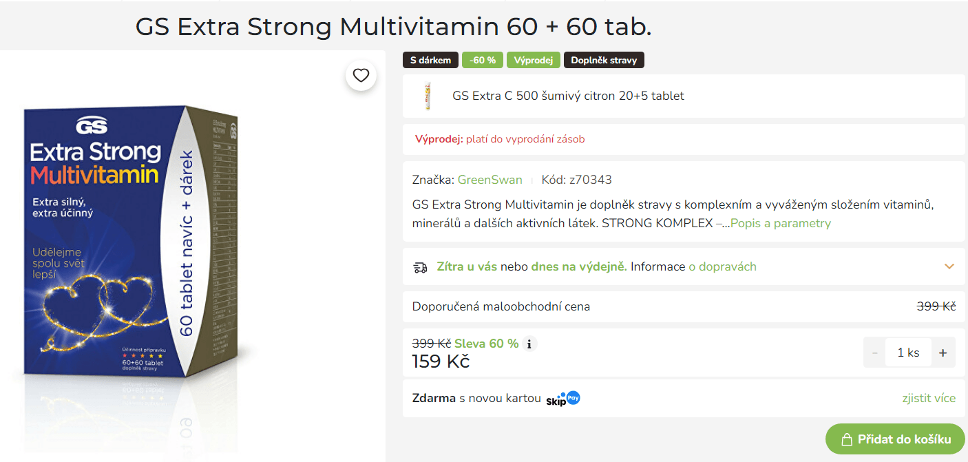 Doplněk GS Extra Strong Multivitamin 120 