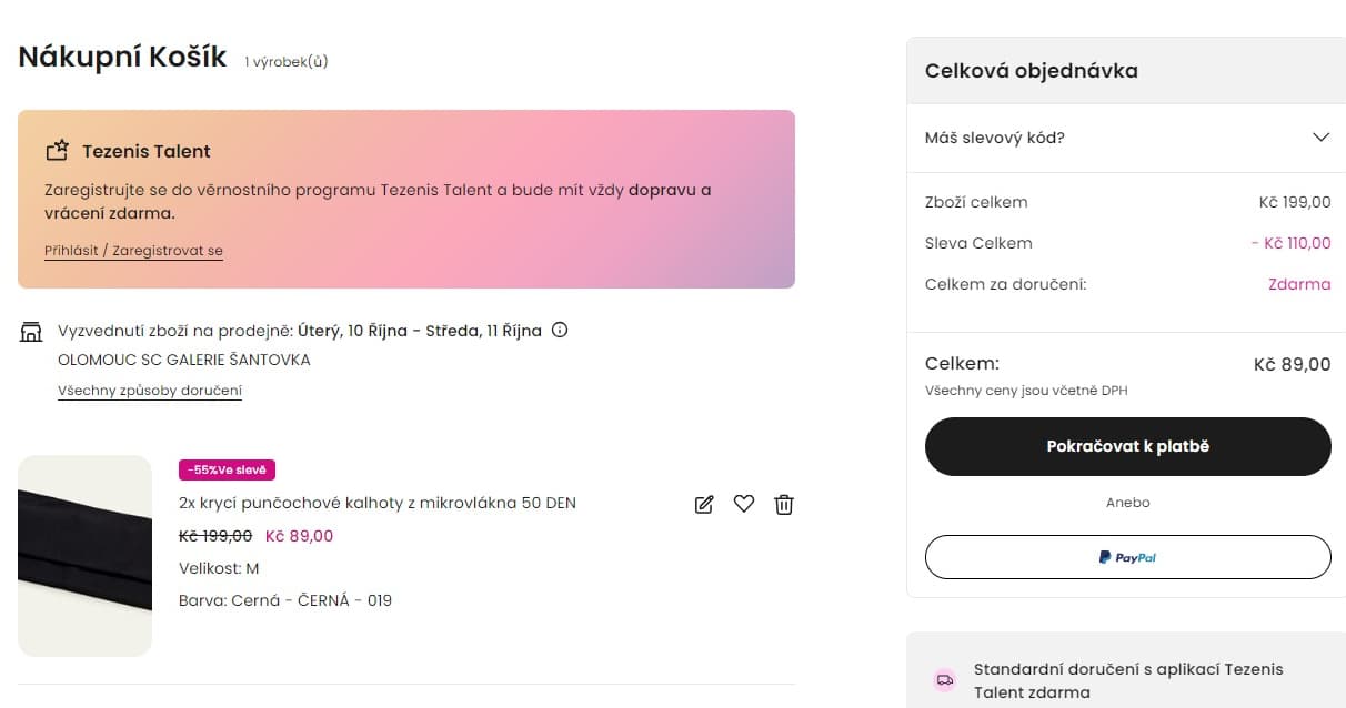 Tezenis - punčochy a punčocháče za 89