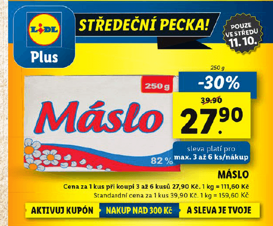 Máslo 82% 250 g