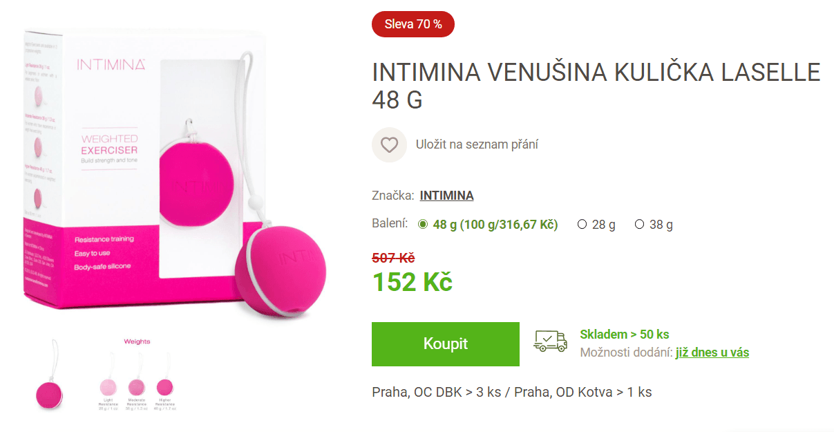 Venušina kulička Laselle 48 g