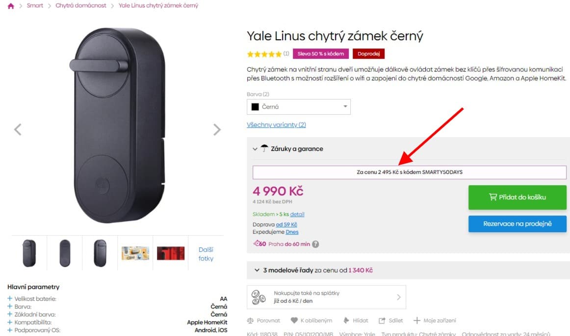 Chytrý zámek Yale Linus