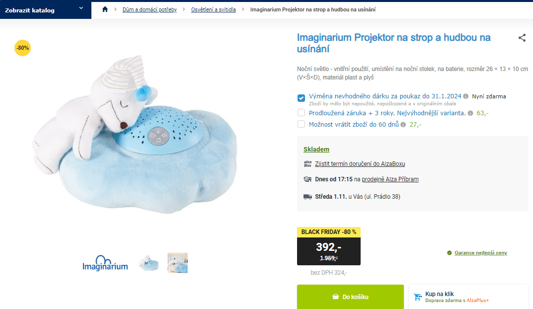 Projektor na strop a hudbou Imaginarium 