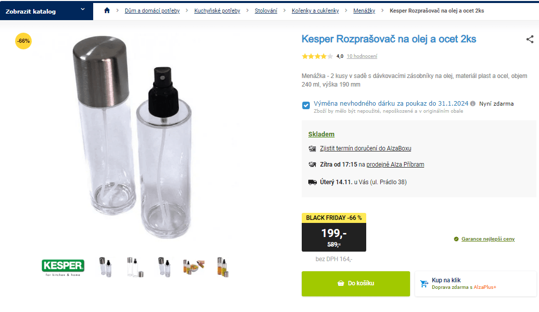 Rozprašovač na olej a ocet 2 ks