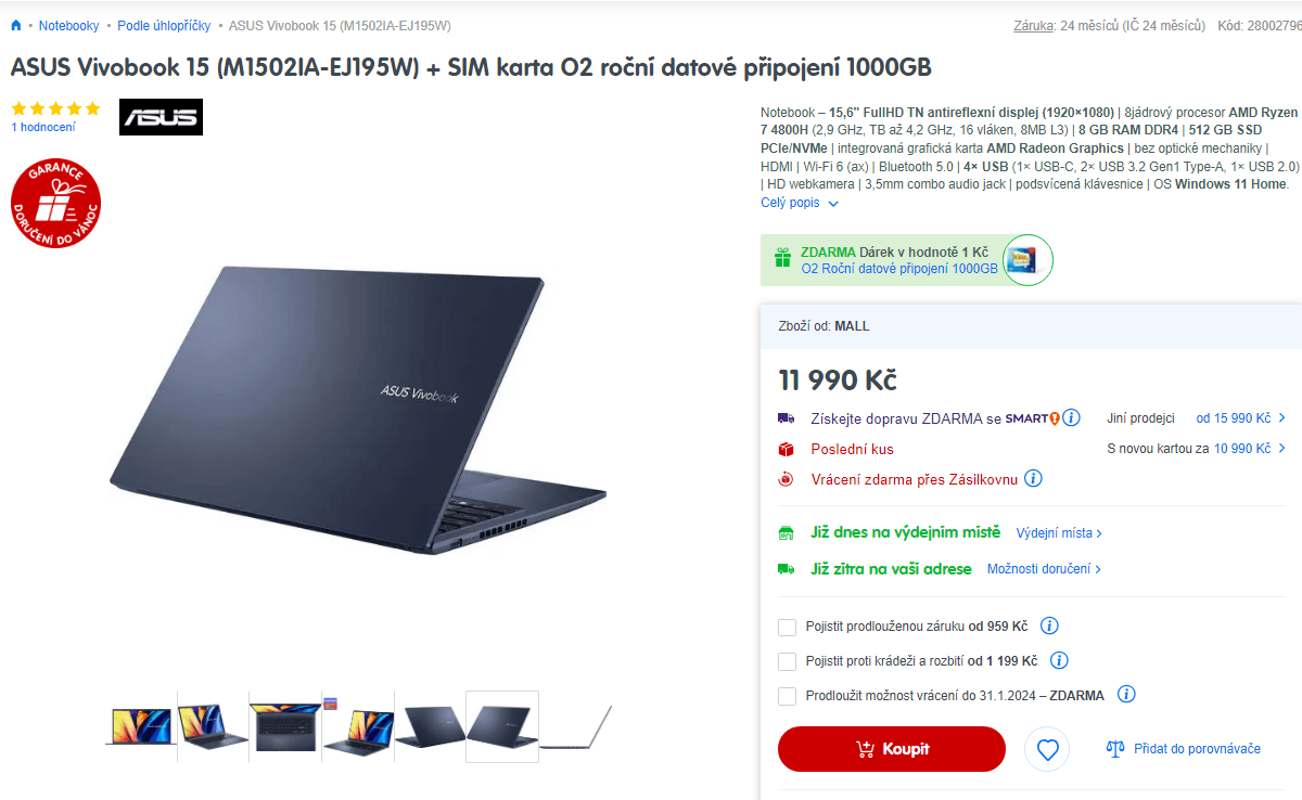 Asus 4,2GHz, 8GB RAM, SSD, 15,6"