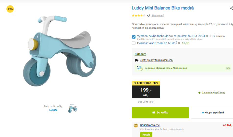 Odrážedlo Luddy Mini Balance Bike 