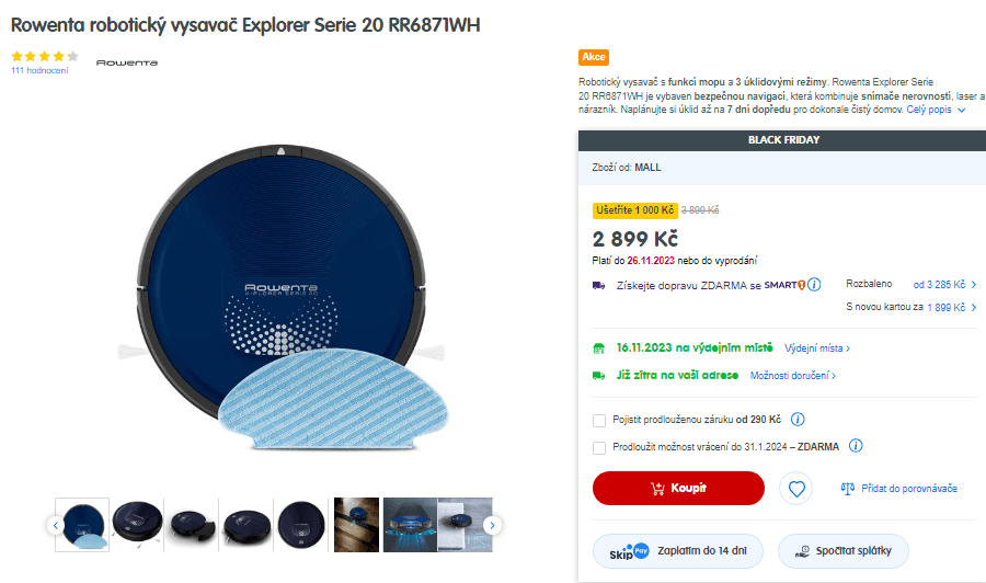Robotický vysavač Rowenta Explorer Serie