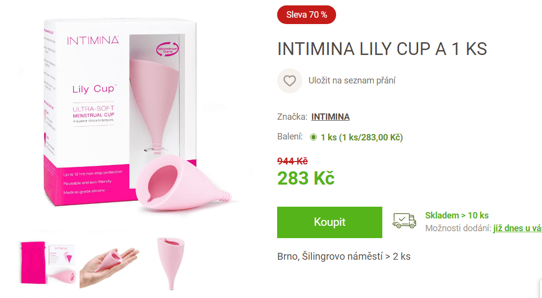 Menstruační kalíšek Intimina Lily Cup A