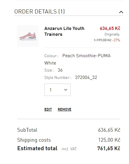 PUMA - extra sleva 15% na tenisky